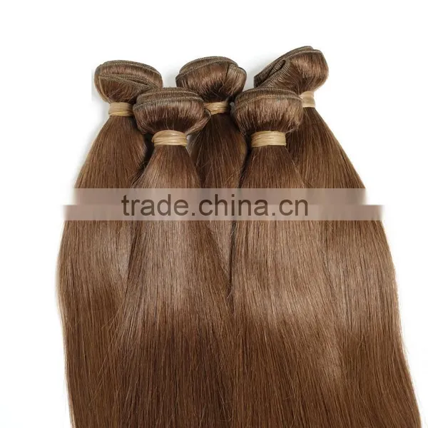 No Chemical Chocolate Color Silk Straight 100% Virgin Brazilian Hair for Women photo-3