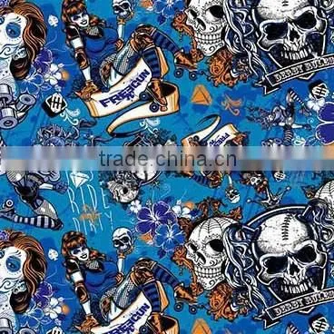 Wholesale Skull Pattern Water Transfer Printing Film/ Hydrographic Film GWD058 WIDTH 50CM photo-4