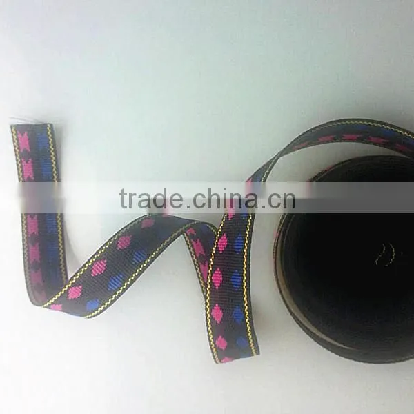 Custom Fabric Polyester Woven Ribbon Polyester Jacquard Webbing Strap