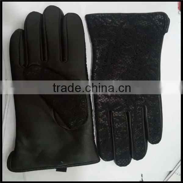 Factory Directly Sale Black Leather Gloves Price photo-4
