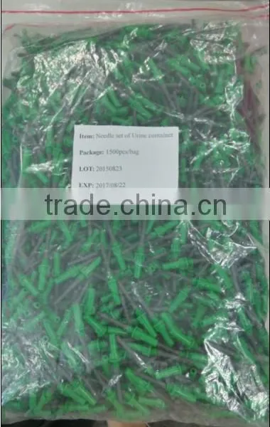 Green Color A5 Luer Adapter Needle Set of Urine Container photo-2
