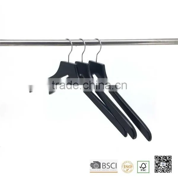 High Quality Black Wood Shirt Hanger, Shirt Hanger, Wood Shirt Hanger, Flat Shirt Wooden Hanger photo-5
