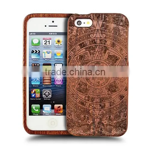 Good Hand Feeling Universal HOLY Engraving Real Rose Wood Two Parts Mobile Cover for Iphone 6 photo-5