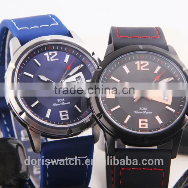 New High Quality Products Oversize Bezel Men Sport Wrist Watch Casual Silicone Watch Rubber Colorful Watch With Date photo-2