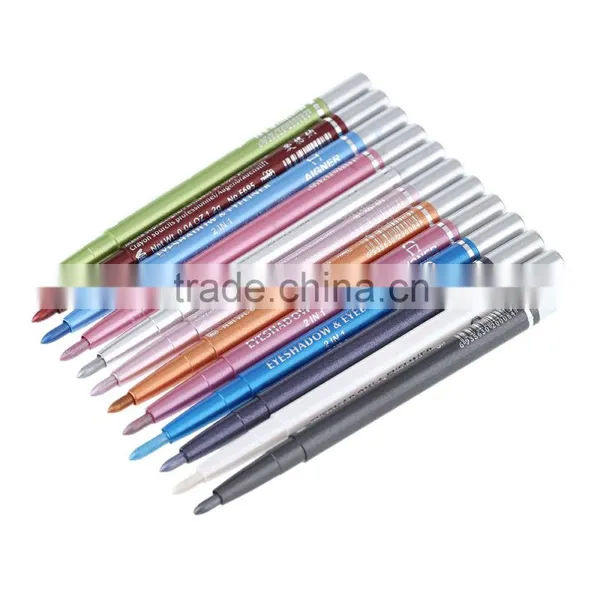 12Pcs/set Fashion Vivid Color Glitter Liner Eye Shadow Eyeliner Pencil Pen 2 in 1 Cosmetic Makeup Tool photo-2