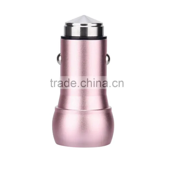 5V 2.4A Safty Mini Copper/Aluminum Usb Car Charger With Hammer photo-4
