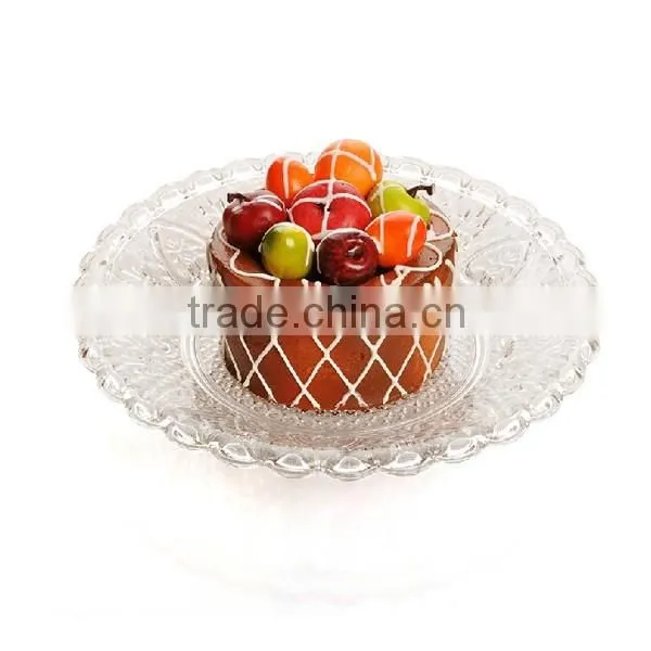 Glass Dinner Plate With Heart Design for Salad photo-4