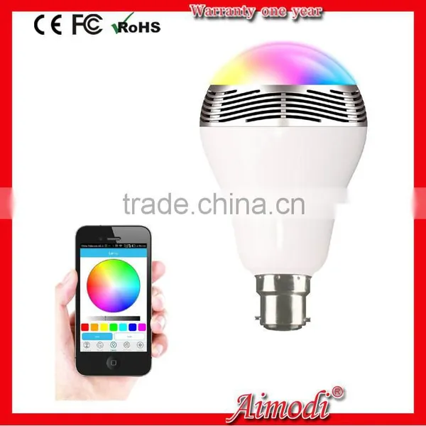 2015 New LED Bulb Type E27/B22 Smart Led Bulb Bluetooth Speaker photo-2