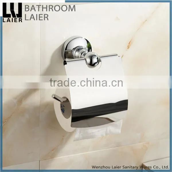 Sleek Hotel Decorative Zinc Alloy Chrome Finishing Bathroom Sanitary Items Wall Mounted Toilet Paper Holder photo-2