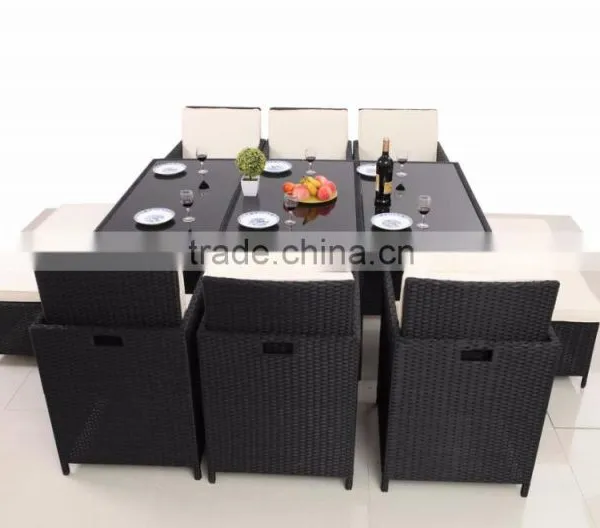 Weatherproof and Fireproof Cheap 11 PCS pe Rattan Furniture photo-3