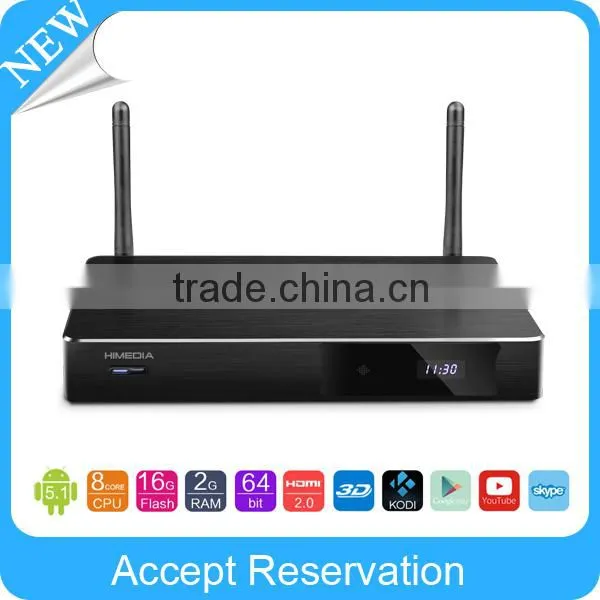 ODM OEM OTA Update Online HiMedia New H8 Plus Rockchip RK3368 Octa Core 4K Android tv Box OTT Box Arabic Channels UHD Player