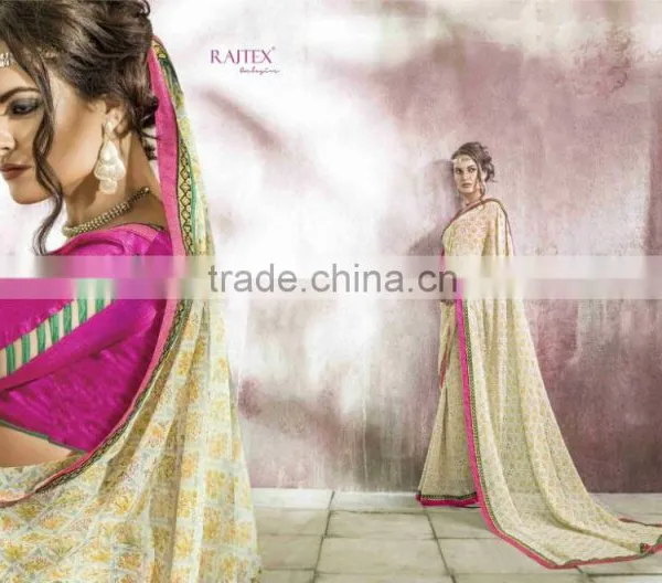 Bordered Embroidery Worked Elegance Designer Sarees photo-3