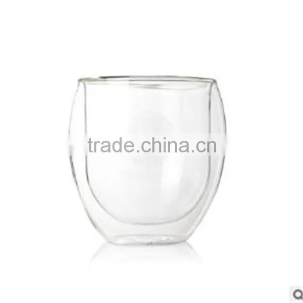 New Product 400ml Without Handle Borosilicate Double Wall Glass Cup.coffee Juice Glass Cup photo-4