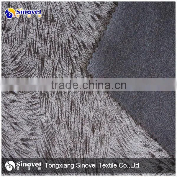 Bronzed Suede With Fur , Garment Fabric