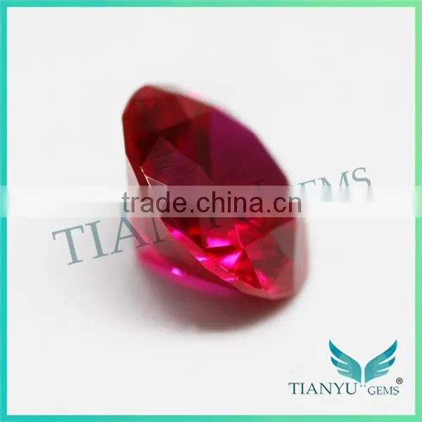 Best Price 12mm Round Brilliant Cut 5# Synthetic Corundum Dove Blood Lab Created Ruby Diamond photo-4