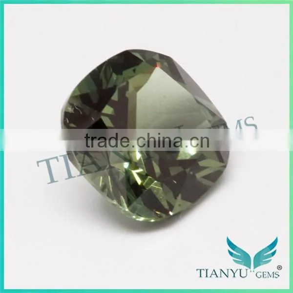12x12mm 149# Light Green Electric Stone Square Cushion Spinel Loose Stone photo-4