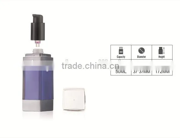 WY0250 Simple SAN Airless Bottle, Hot Square Pump Bottle photo-2