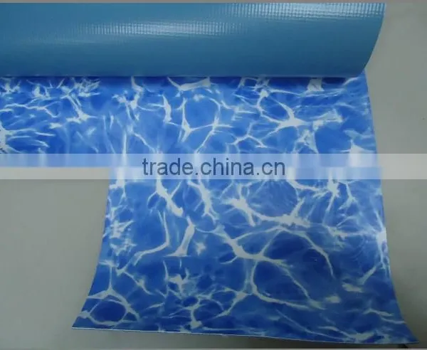 Customized Size Blue and Mosaic In-ground Vinyl Pool Liner photo-4