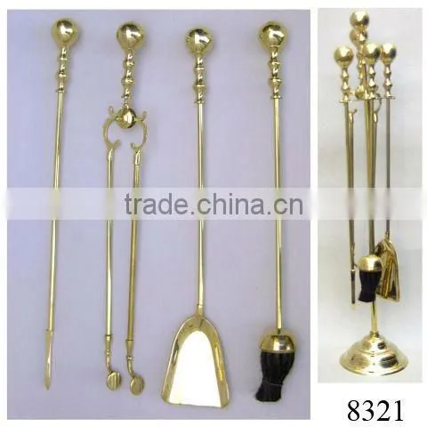 Manufacturer & Supplier of Brass Fireplace Tool Set