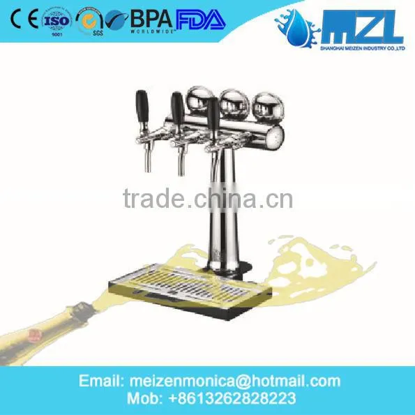 Silver Colour Flower Beer Tower With Ice Tube in USA photo-2