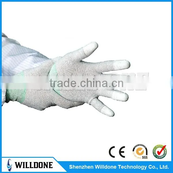 Best Quality ESD Top PU Coated Carbon Fiber Gloves photo-3