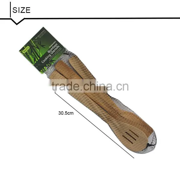 Asian Kitchen 12-inch Bamboo Stir Fry Spatula, Set of Three photo-3