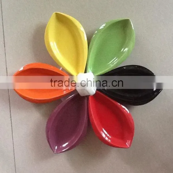 Stock 6pcs Dinner Dish Set , Colorful Ceramic Plate Set Close Out , Porcelain Dish Set With Hanger photo-5