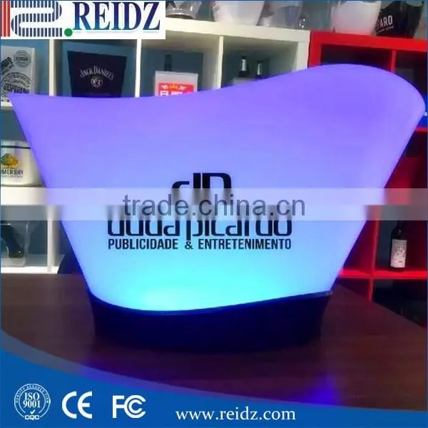 REIDZ Factory Hot Supply Colour Changing LED Ice Bucket 3.5L Hot Sale PP Illuminated Led Ice Bucket photo-2