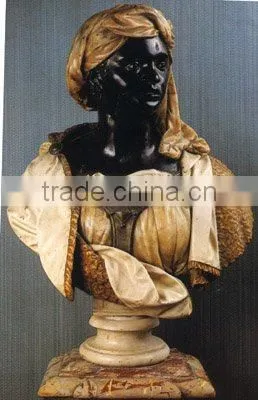 Custom African Style Hand Carved Sculpture Marble Bust for Sale photo-5