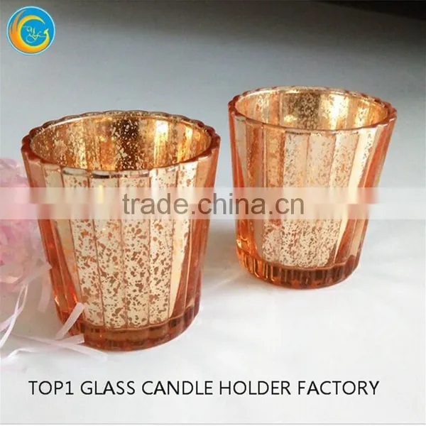 Cheap Mercury Glass Vases Metallic Red Mercury Glass Jar Candle Lantern photo-5
