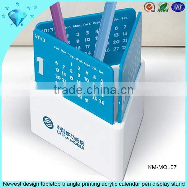 New Design Acrylic Calendar Pen Holder and Photo Frame Display Stand photo-2
