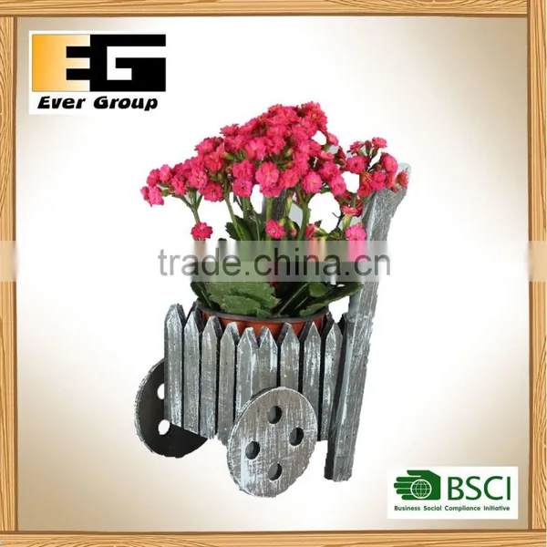Wooden Cart Garden Planting Flower Pot/Decoration photo-5