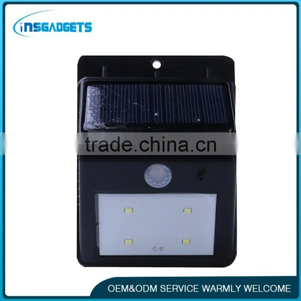 T0c20 4 LED Waterproof Outdoor Solar Motion Sensor Wall Light Light for Patio, Deck, Yard, Garden With Auto On/Off photo-3