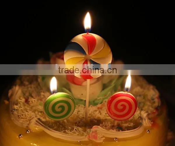 Colourful Lollipop Happy Birthday Candle for Children photo-2
