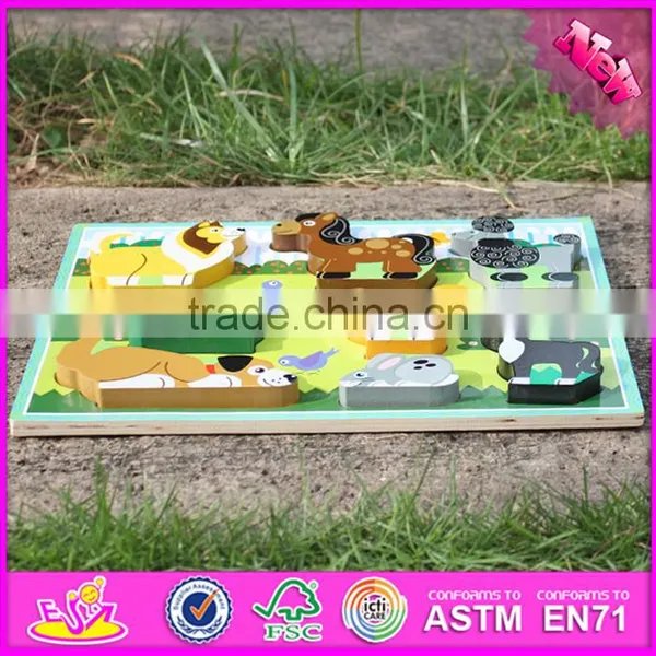 2016 New Design Educational 3d Puzzle Toy Wooden Animal Shapes for Kindergarten W14D021 photo-6