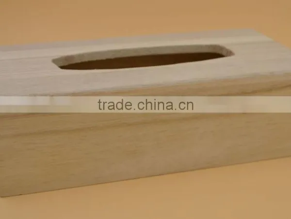 2017 Wooden Tissue Box Poulownia Pumping Carton Wooden Paper Suction Box photo-2