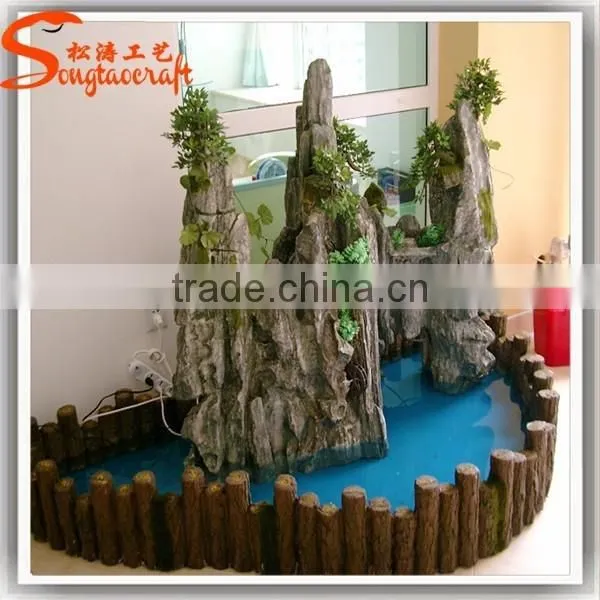 Made in Wooden Fountains Wholesale Fiberglass Glass Waterfall and Fountains Stone Japanese Garden Fountains photo-3