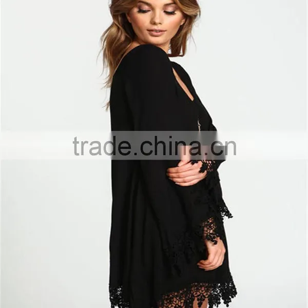 Floal Print Designs Womens Summer Swimsuit Kaftan Sexy Crochet Bikini Swimwear Cover Up Sexy Short Beach Dress photo-3