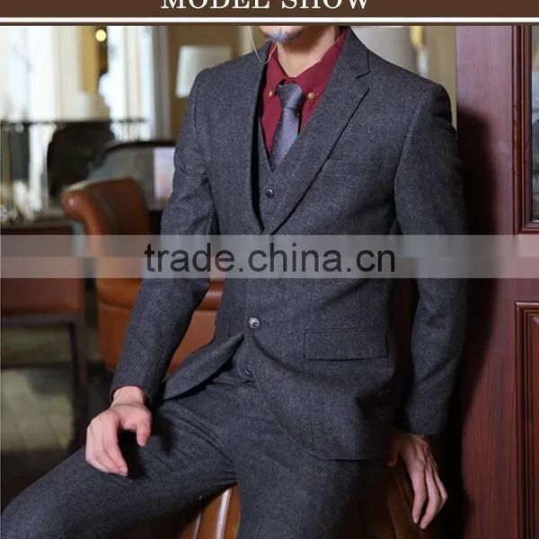 2015 Hot Sale Bespoke Tailored Made Men's Business Suits Made in China photo-2