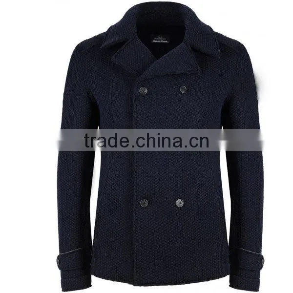 China Manufacturer Men' Clothing Apparel Winter Wool Mens Pea Coat photo-4