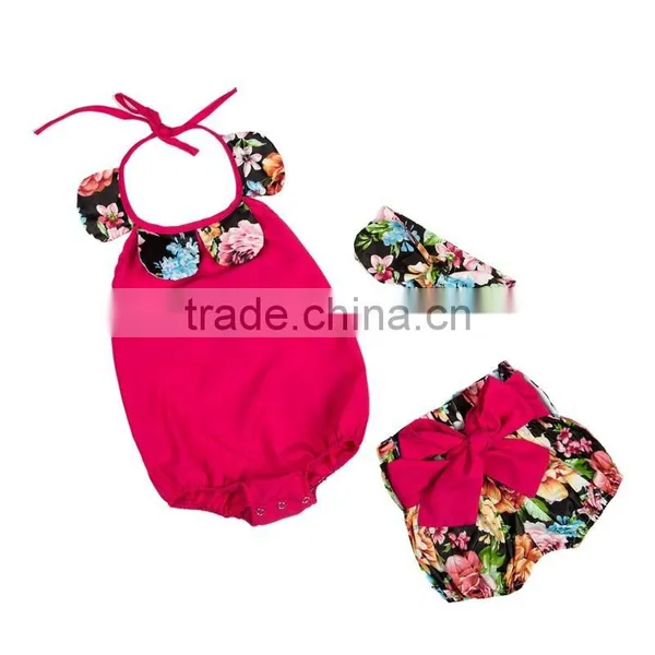 2017 NEW Summer Baby Romper Set Children Cotton Shorts Outfits Boutique Childrens Clothes Gift Sets photo-2