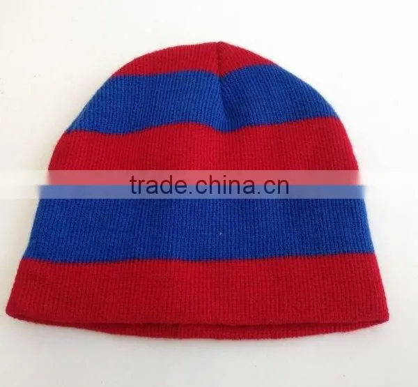 Irregular Stripe Warm Acrylic Knitted Hat photo-5