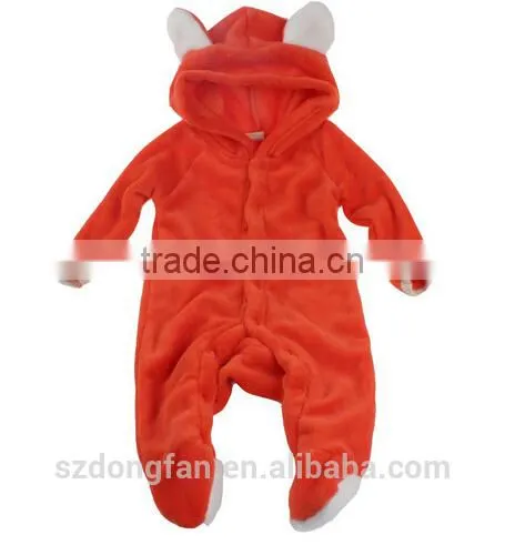 Cartoon Coral Fleece Newborn Baby Romper Costume Baby Clothes Animal Overall Menina Winter Warm Longsleeve Baby Rompers Jumpsuit photo-2