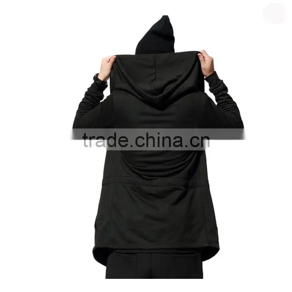 Hot 2016 New Arrival Black Men's Cloak Hooded Male Streetwear Sweatshirts Hip Hop Spring Full Sleeves Clothing,Christmas Sweater photo-2
