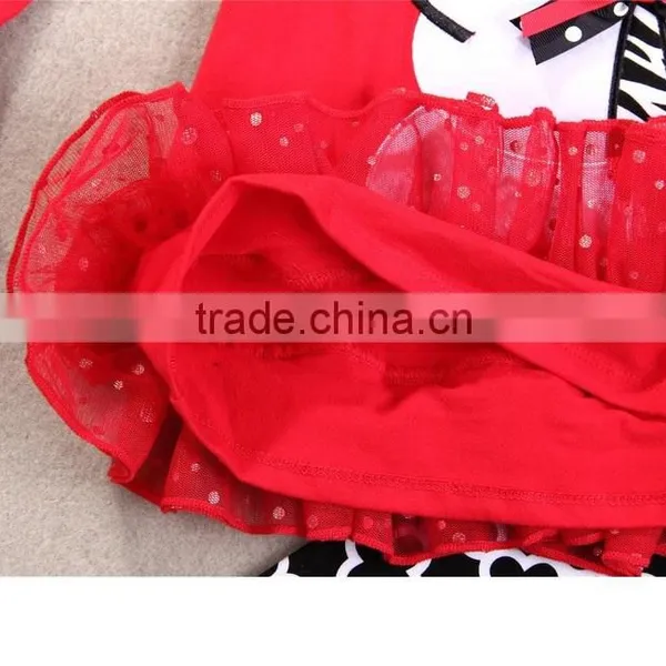 Wholesale Children Boutique Clothing/ Latest Fashion Baby Girls Ruffle Christmas Clothes photo-5
