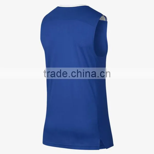2017 Customized New Design Basketball Uniform Men's Sleeveless Reversible Cheap Basketball Jersey photo-2