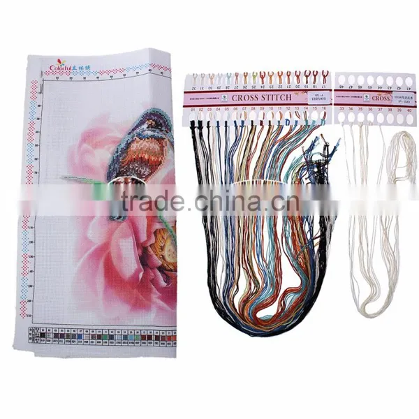 Hot Sell Chinese Colorful Square Anime Bird Cross Stitch Pattern Kit photo-2