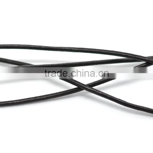 Wholesale Coffee Color Round Real Leather Jewelry Cord 1mm photo-3