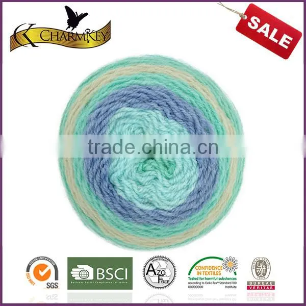 Charmkey Worsted Weight Yarn Special Colour Wheel Acrylic Wool Yarn Knitting Scarf photo-5