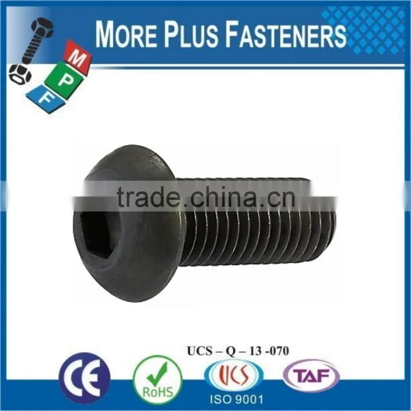 Made in Taiwan Button Head Socket Cap Screw Metric ISO 7380 Grade 10 9 Coarse Bare Steel Zinc Plated photo-4